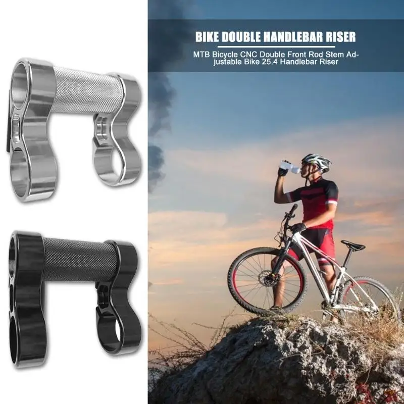 CNC MTB дорожный руль для велосипеда,, прочный безопасный удобный регулируемый велосипед 25,4, двойной передний стержень, стояк