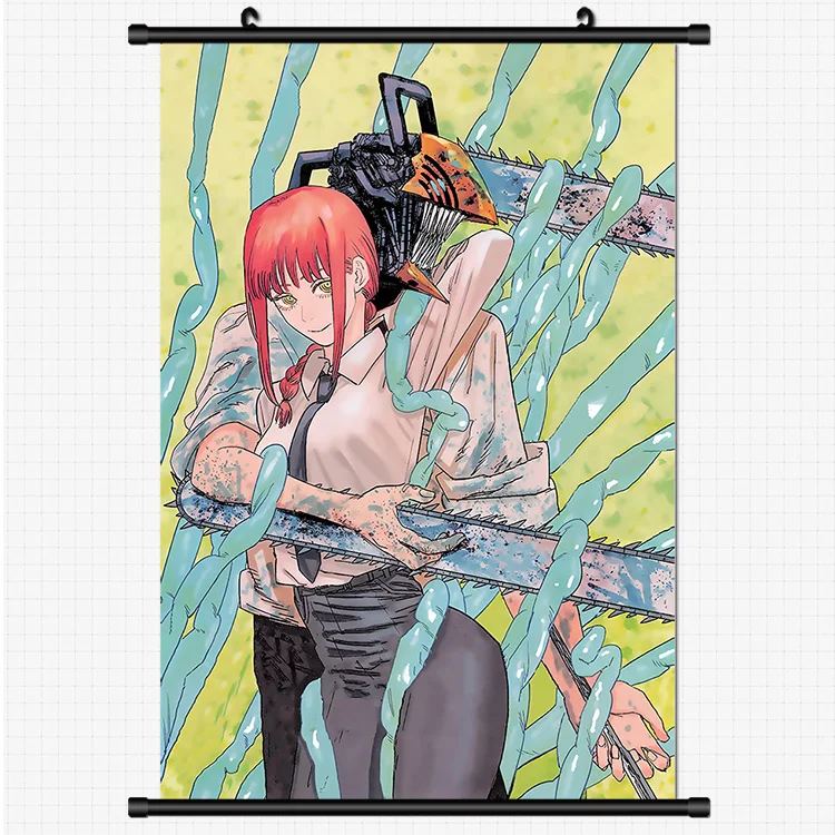 Homem Motosserra Anime Scroll Canvas Pintura, Manga Denji Pochita Makima  Aki, Decoração de Casa, Pendurado Cartaz, Arte Da Parede, Decoração do  quarto