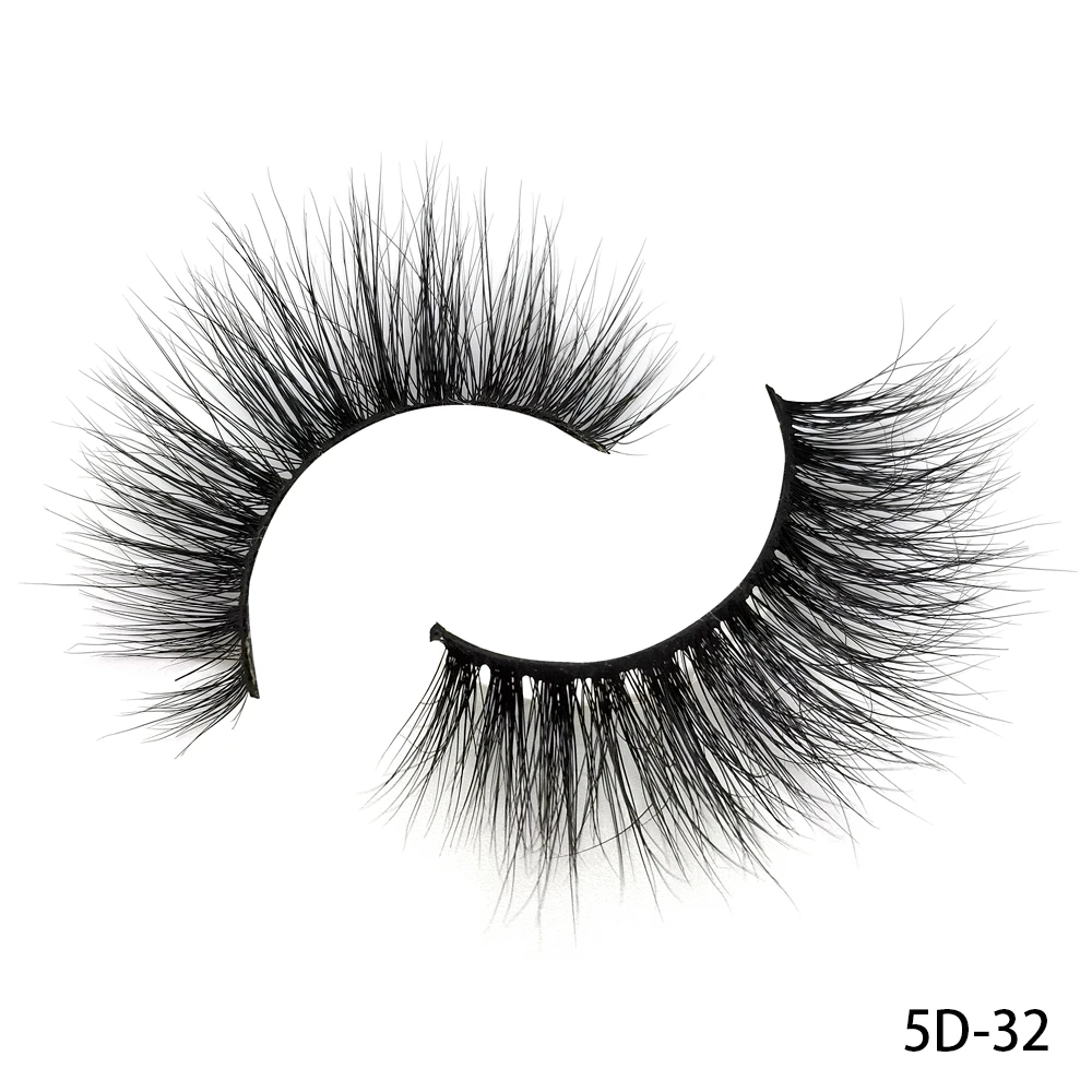 5D-32 Золотые разматывающиеся ресницы 5D-05 пушистые толстые 3d норковые накладные ресницы уникальный набор ресниц с квадратной коробкой - Цвет: 5D-32