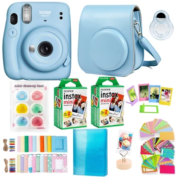 

Fujifilm Instax Mini 11 Instant Camera Bundle Kit with Polaroid Mini Film Paper Camera Shoulder Strap Bag Stickers Accessories