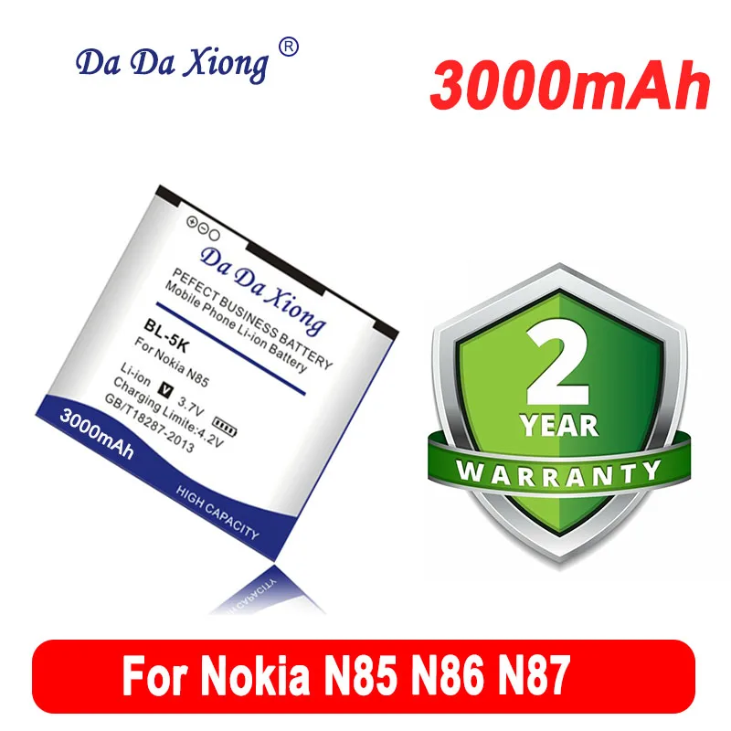 DaDaXiong 3000mAh BL 5K BL-5K BL5K Li-Ion телефон для Nokia N85 N86 N87 8MP 701 X7 C7 C7-00 2610S T7 батарея | Мобильные