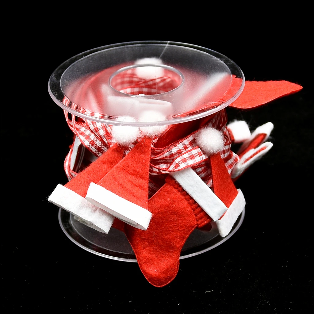 

5m Scottish Grid Christmas ribbons Satin Wedding Wrapping home Decoration Material With Small Stockings, Hat Crafts accessory