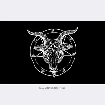 

Mens Flag Baphomet Pentagram Satantic Occult Church Of Satan Goat Goth S5Xl Headband Flag Flag