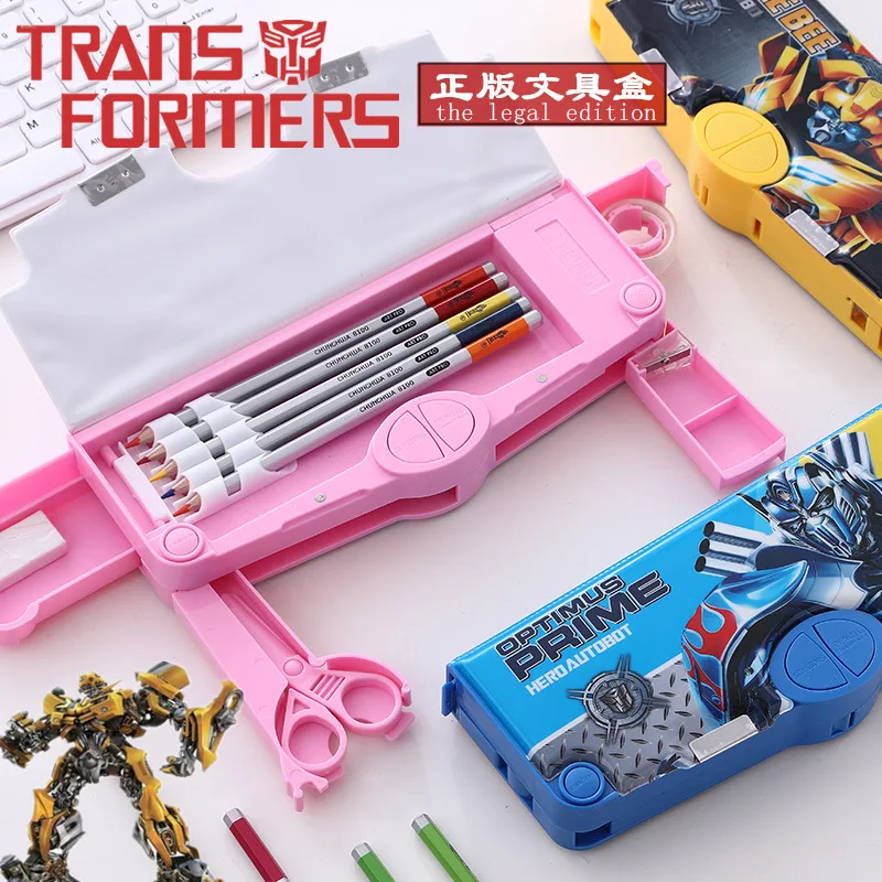 

Genuine Transformers Stationery Box Multi-functional Young STUDENT'S Children Kindergarten Boy Pencil Case Creative Large-Volume