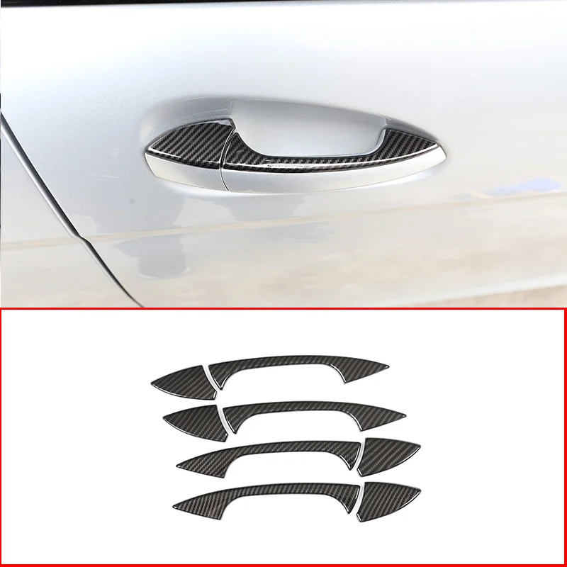 Хромированная Автомобильная дверная ручка из углеродного волокна ABS для Mercedes Benz