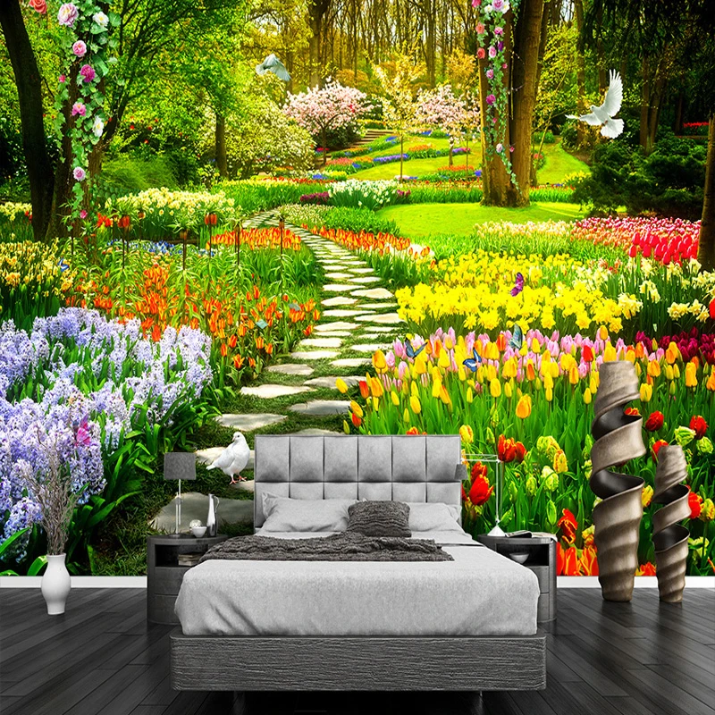 Custom-Photo-Wallpaper-Garden-Park-Small-Road-3D-Landscape-Wall-Painting-Bedroom-Living-Room-Large-Mural (2)