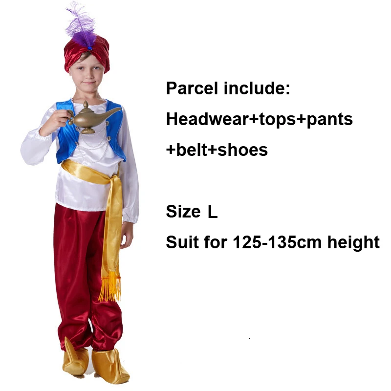 Luxury Children Halloween Carnival Ancient Arab Aladdin Cosplay Costumes for Kids Boys Girls Princess Belly Dance Clothing - Цвет: As photo
