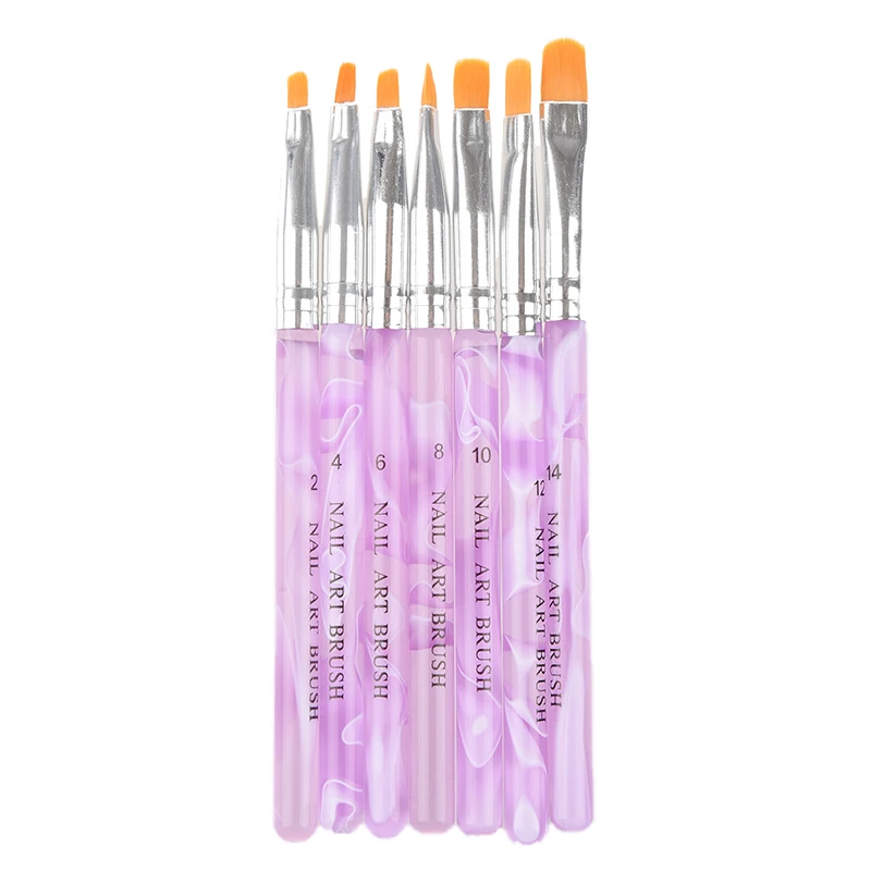 

7 Sizes Professional Nail Art Painting Brush Round Draw