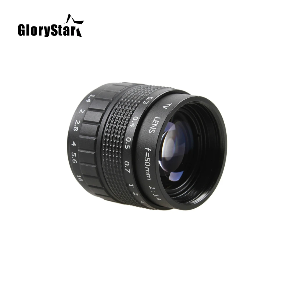Glorystar 50 Millimetri F1.4 Cctv Tv Movie Lens + C Mount + Macro Ring Per Pentax Q/Q10/Q7/Q-S1 C-Pq