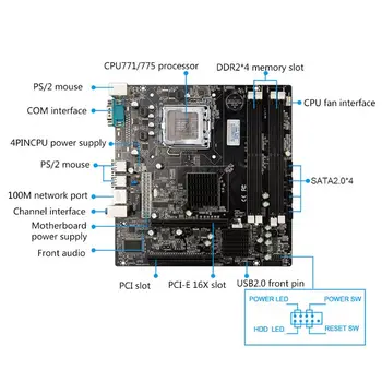 

P45 DDR2 Memory Computer Motherboard Support 771/775Pin L5410 L5420 E5430 CPU