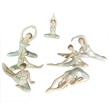 

7 Pcs/set Yoga Girls Figure Art Sculpture Yoga Woman Angel Figurines Creative Resin Craft Home Decoration For Living Room R4817