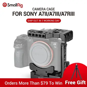 

SmallRig Quick Release DSLR Camera Cage With Arca Style Quick Plate Half Cage for Sony A7R III/A7 III/A7 II/A7R II/A7S II 2238
