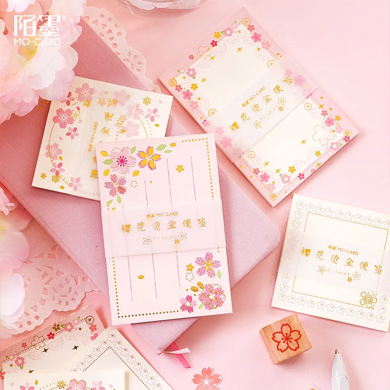 Sakura Kawaii блокнот для заметок милый блокнот горячее тиснение креативный блокнот для скрапбукинга кавайные канцелярские школьные принадлежности Бумага для заметок