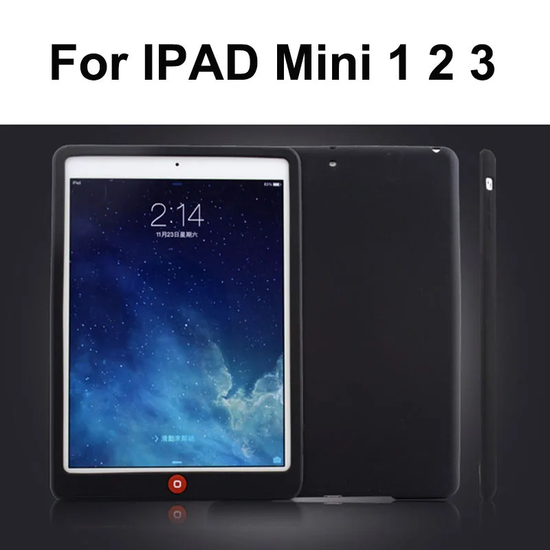 7,9 дюймов детский ударопрочный чехол для планшета для iPad Mini 1 2 3 Мягкий Силиконовый прочный Чехол на заднюю панель защитный чехол для iPad Mini 4 Чехол - Color: mini 123 black