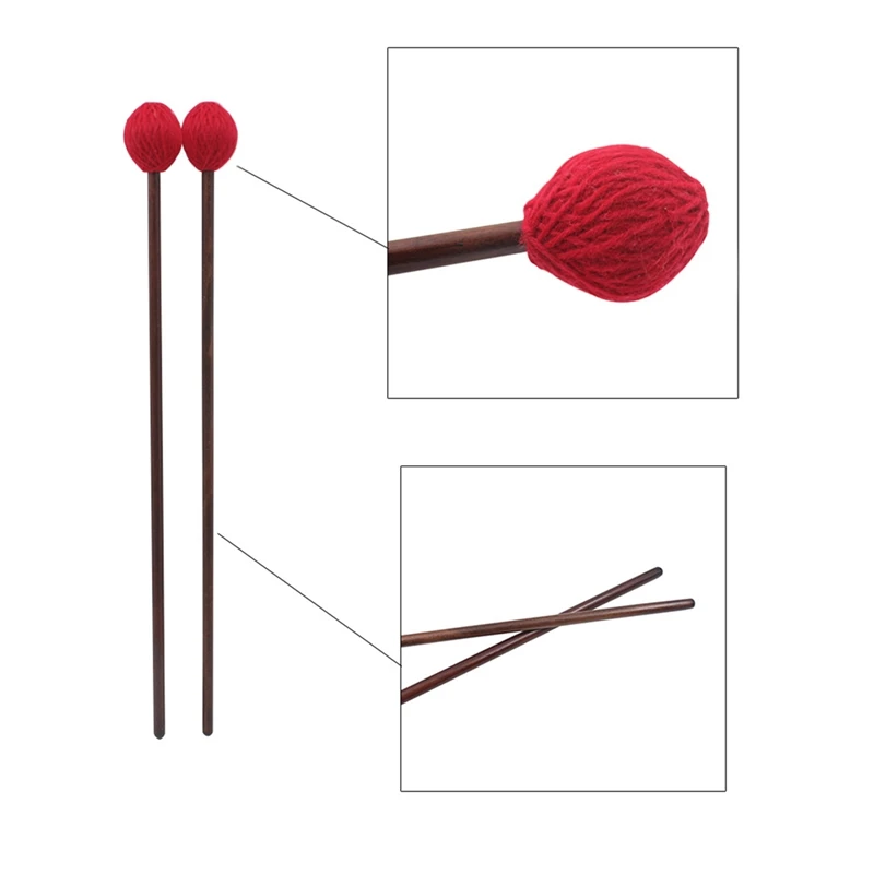 Середина Marimba палка молоток ксилофон Glockenspiel молоток с ручки из бука ударный набор музыкальный инструмент Аксессуары Malle