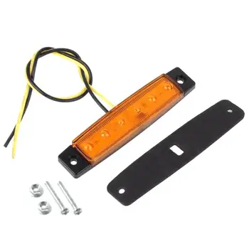 

12V Universal 10Pcs Waterproof Side Marker Light Trailer Truck 6-1SMD Clearance LED Lamps Amber Lights Truck Accessories