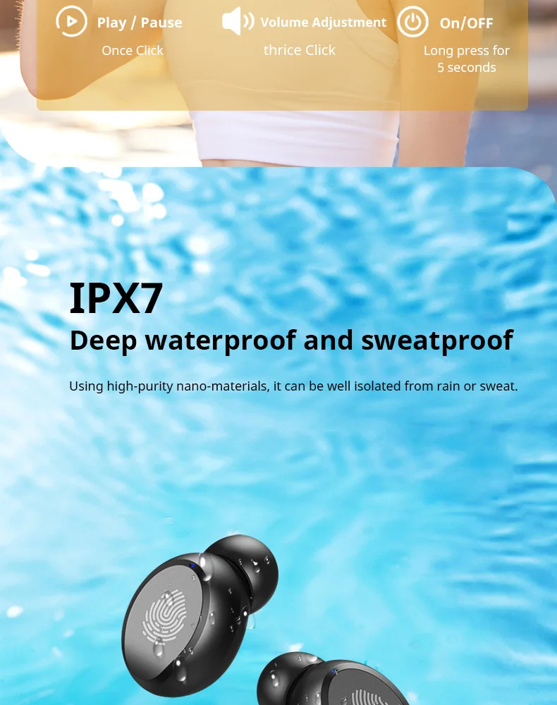 TWS Bluetooth наушники 5,0 3D стерео беспроводные наушники водонепроницаемые беспроводные наушники спортивные мини Bluetooth наушники