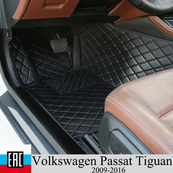 

car Mats For Volkswagen Passat Tiguan I 2009-2016 car floor mats car accessories interior from irkutsk car accessories