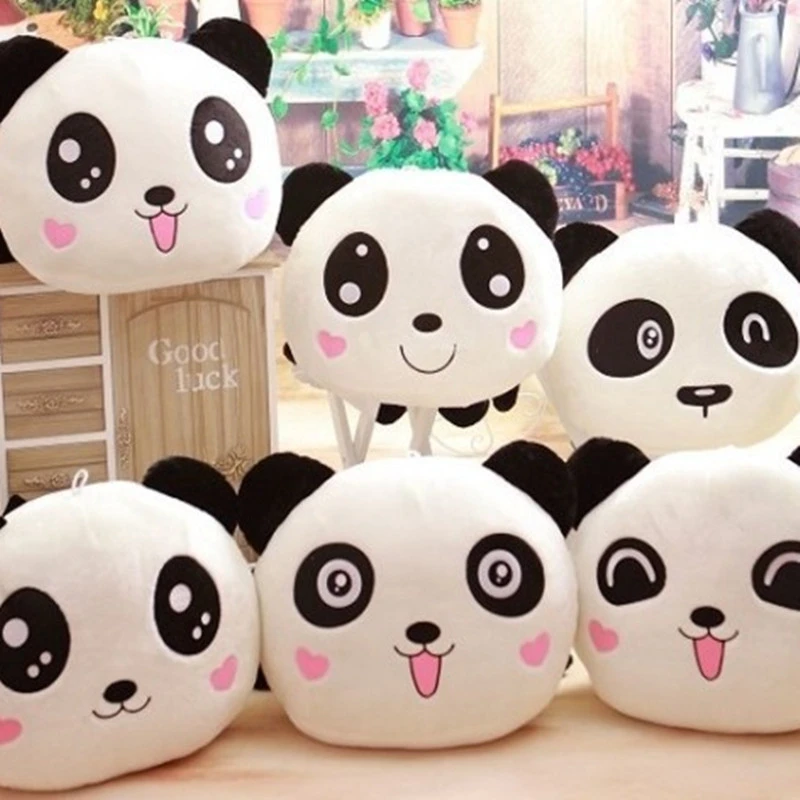 45センチメートル 55センチメートルかわいい漫画のパンダぬいぐるみ笑顔パンダ枕人形ハーツと顔子供の女の子のギフト Stuffed Plush Animals Aliexpress