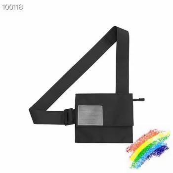 

Black A-COLD-WALL* Bag Men Women Top Version Canvas ACW Backpacks Badge Logo A COLD WALL Bags