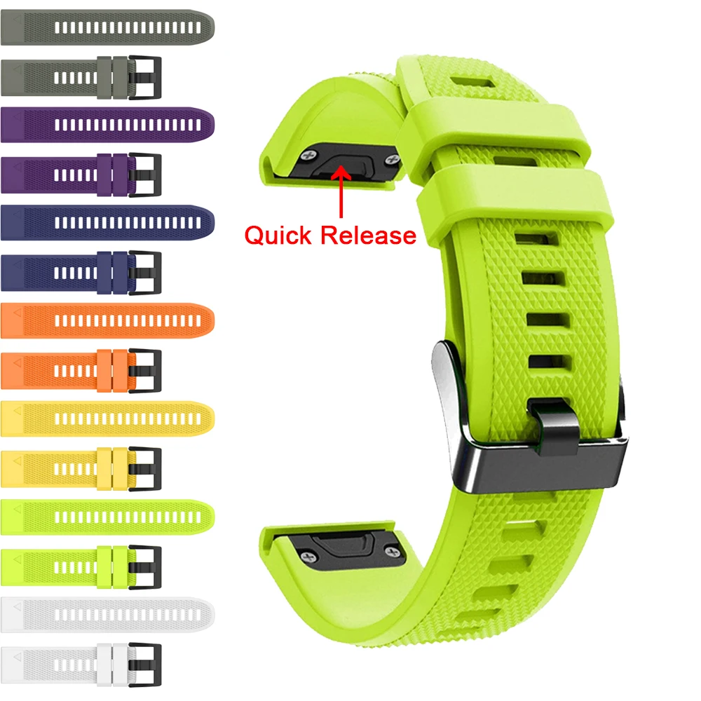 20mm 22mm Quickfit Band Fenix 6x 6s /5s 5x 5 Plus 3hr Silicone Strap For Forerunner 945 935/instinct Watchband - Watchbands - AliExpress
