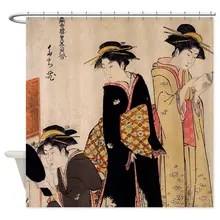 Geishas декоративная ткань занавеска для душа уникальная ванная комната Dorm полиэстер водонепроницаемый Декор