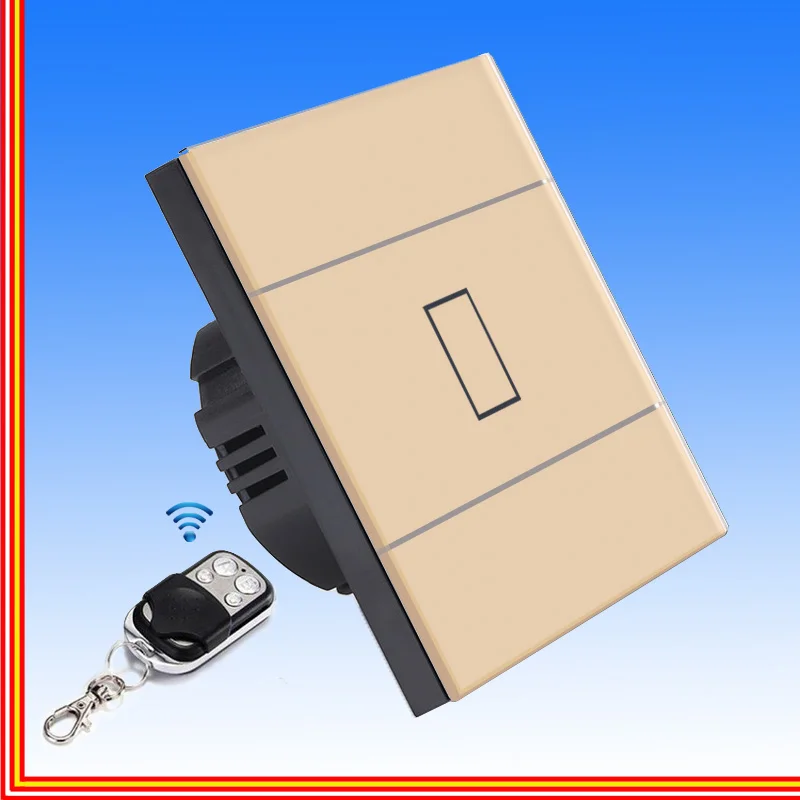 

Eu Standard Touch Switch 1 Gang Remote Control Switch, Crystal Glass Panel Touch Switch