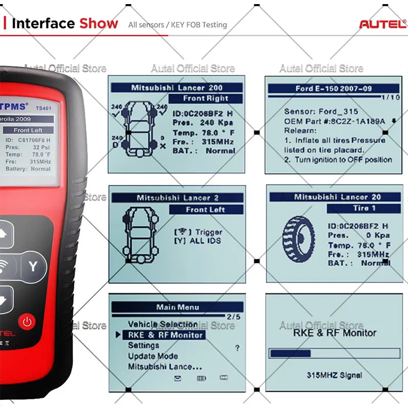 Autel MaxiTPMS TS401 инструмент мониторинга состояния шин OBD2 сканер активировать