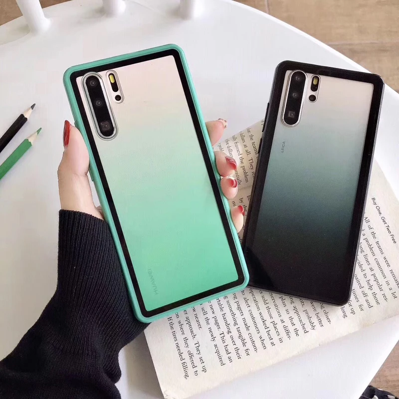 Роскошный прозрачный градиентный телефонный чехол для huawei P30 Pro, акриловое Защитное стекло для huawei P30 lite Honor 9I 10I Nova5 Pro
