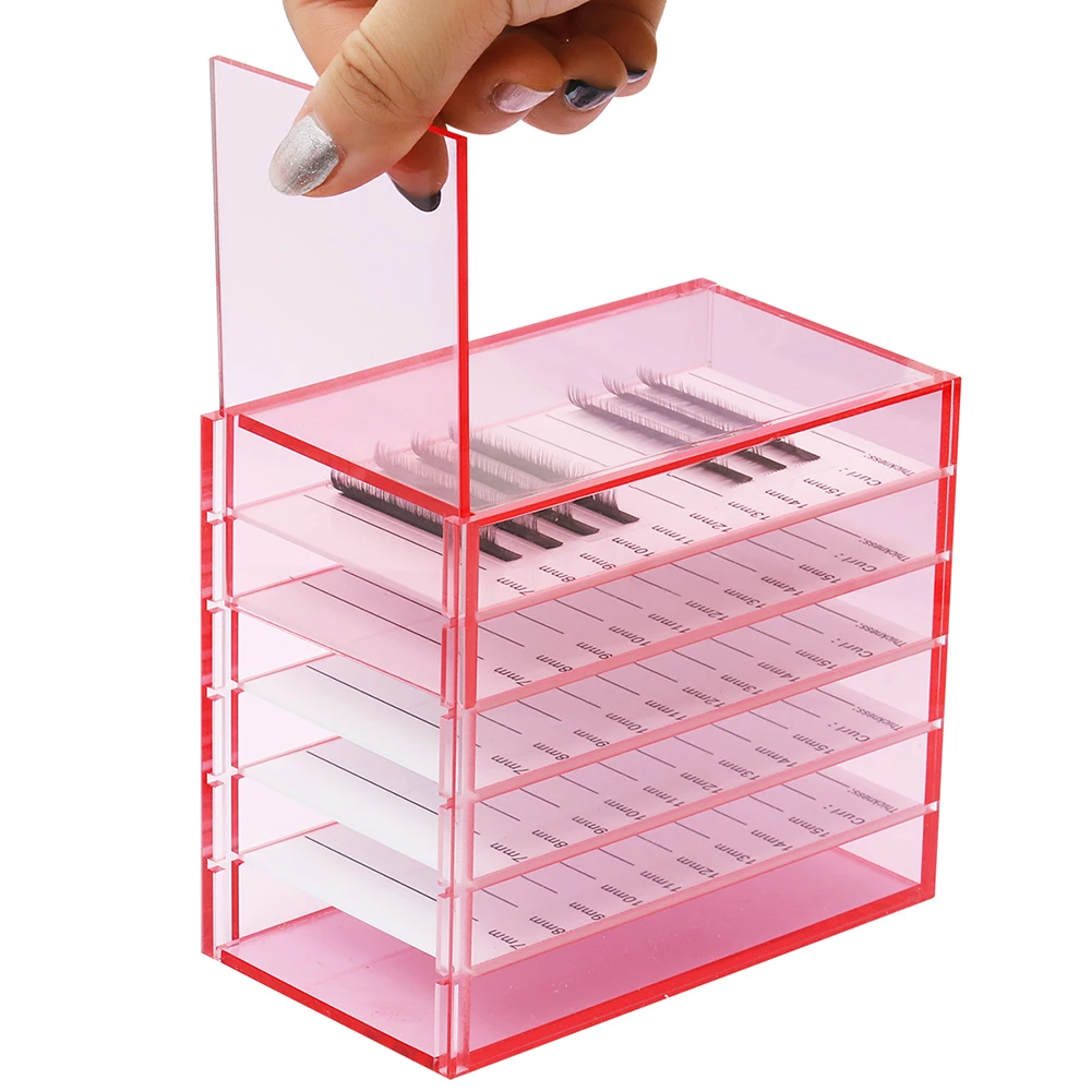 Case Organizer Pallet-Holder Eyelash-Box Storage-Box Makeup Acrylic Transparent 5-Layers