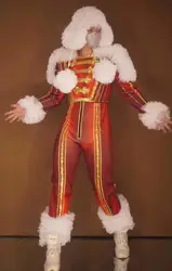 Bodysuit Christmas Tree Eve Carnival Birhtday Clown Scene Acrobat Stage Leotard Sexy Performance Singer Dancer Elastic Show