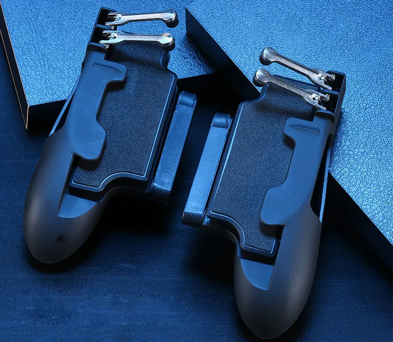 Black H11 Ipad PUBG триггер контроллер шесть пальцев геймпад вспомогательная рукоятка для Ipad планшет мобильная игра джойстик ручка - Цвет: Black