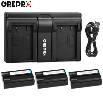 

3Pcs 1400mAh EN-EL1 EN EL1 NP-800 Battery + Dual Charger for Nikon Coolpix 500, 775, 880, 885, 990, 995, 4300, 4500, 4800, 5000