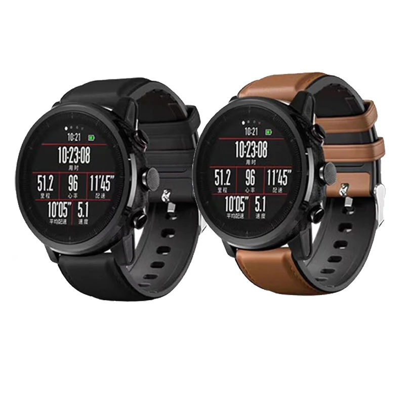 22 мм ремешок для часов Xiaomi Huami amazfit stratos 2 2s Ремешок amazfit pace кожаный силиконовый ремешок для samsung galaxy 46 мм браслет