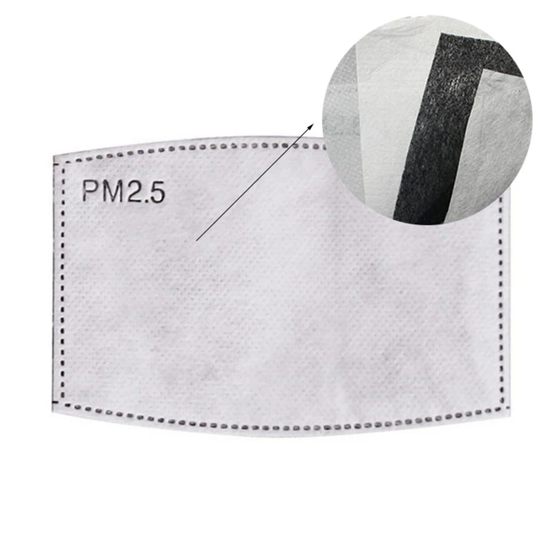 

10 pieces 5 Layers PM2.5 Activated Carbon Insert Protective Filter for Mouth Mask Dust Mask Filter paper Health Care