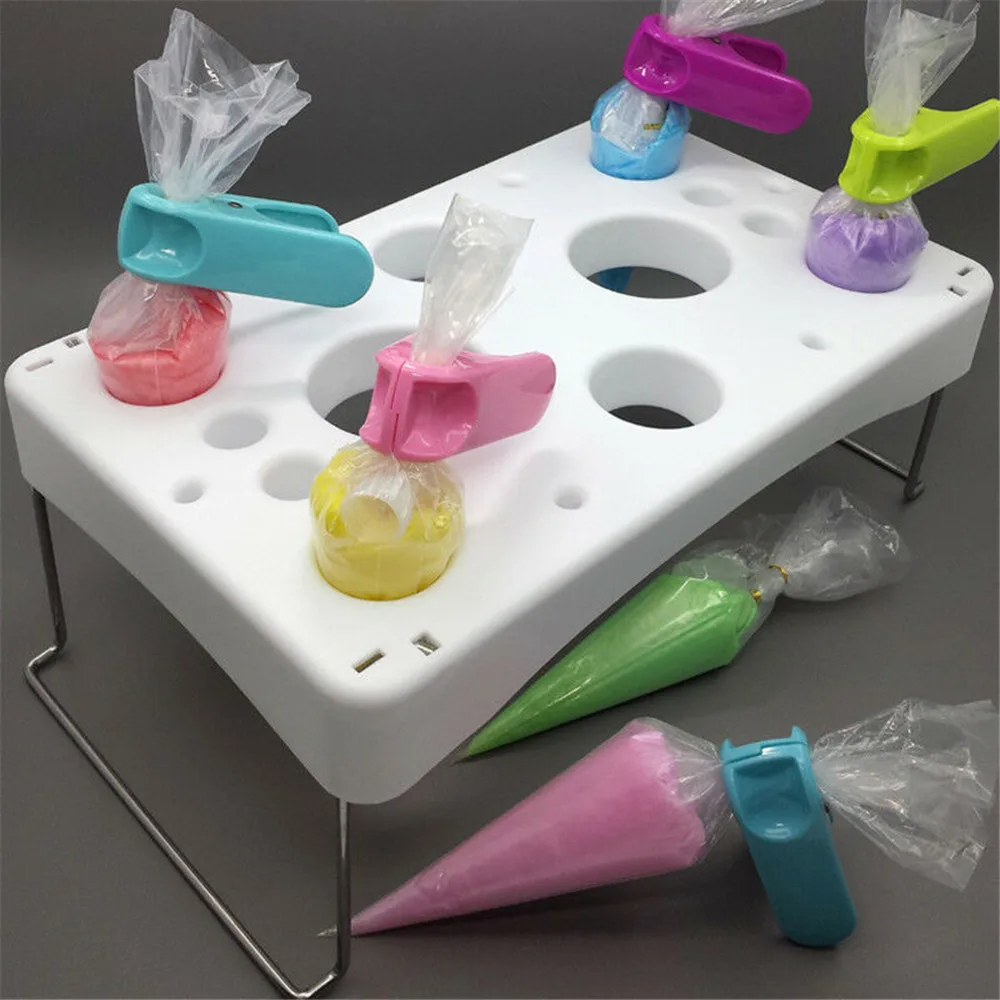 Baking Tools Organizer - Pastry Bag Stand With Detachable Piping Tips &  Bags Holder