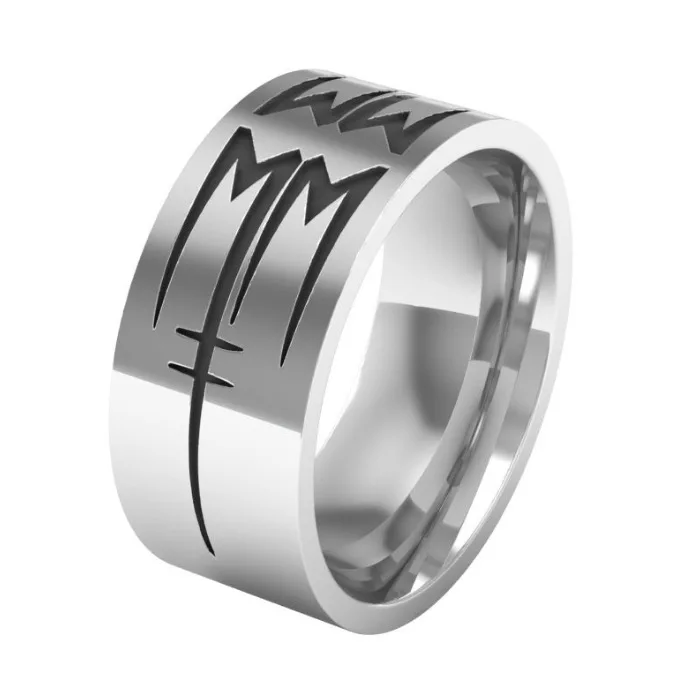 

Hip Hop Men's Silver Colour Titanium Steel Ring Unique Punk Motorcycle Party Biker Ring for Personality Men Women Jewelry Gifts