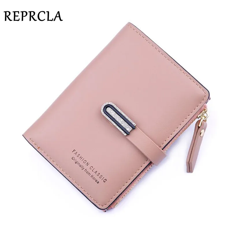 REPRCLA, новинка, Модный женский кошелек на молнии, кошелек для монет, короткий стиль, держатель для карт, дизайнерская женская сумка для денег Carteira