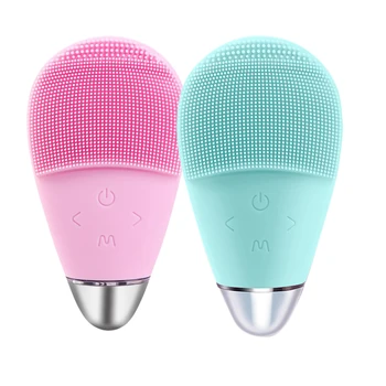 

Electric Facial Cleansing Brush Waterproof Soft Silicone Facial Cleanser Deep Exfoliator Massager Face Skin Care Tools