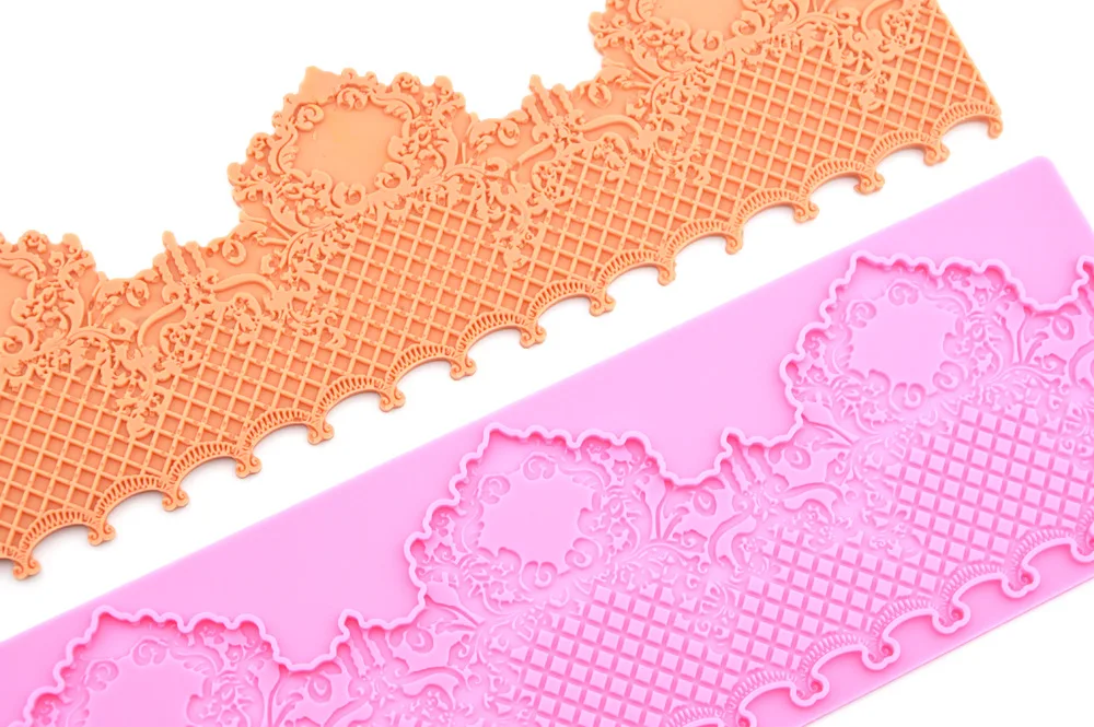New Thicked Crown Lace Mat Fondant Cake Silicone Mold Birthday Wedding Decoration DIY Chocolate Biscuit Cake Decorating Tools