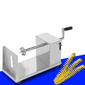 

Stainless Steel Manual Potato Tower Cutter Chips Vegetable DIY Making Cooking Machine Home Kitchen Tool Spiral String Slicer