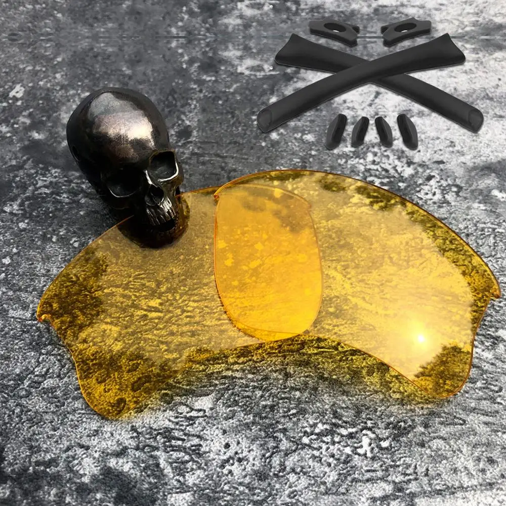 Ylw-NoPolarize-Kit Firtox настоящие поляризованные Сменные линзы и носки с ушками и носоупоры для-солнцезащитных очков XLJ(только линзы)-несколько опт - Цвет линз: Ylw-NoPolarize-Kit