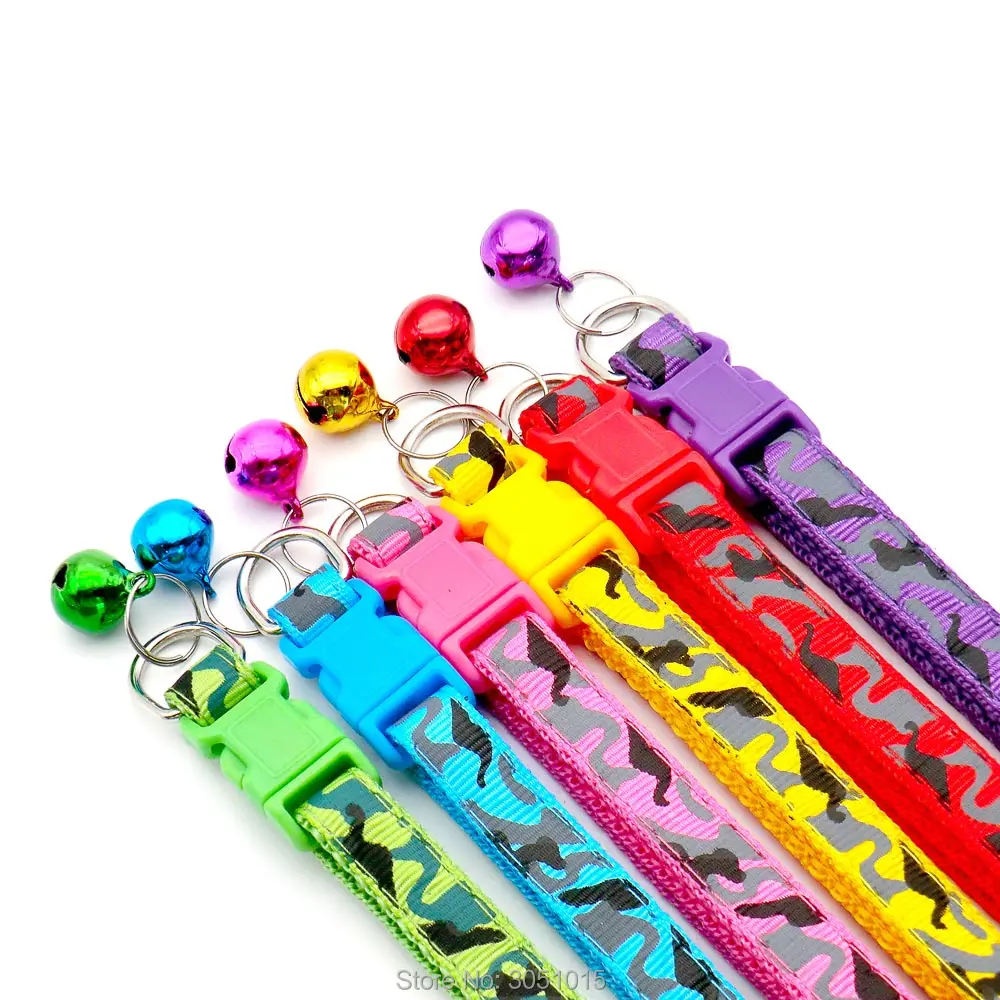 Оптовая продажа 100 шт. кошачий ошейник с колокольчиком Модный комплект одежды