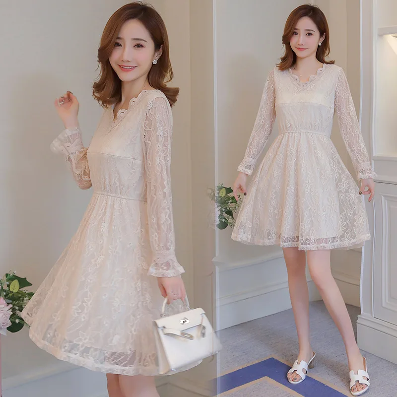 

2019 Spring New Products Elegant Goddess-Style Lace Nursing Nursing Dress