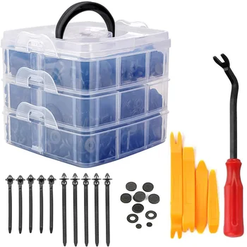

675Pcs Car Retainer Clips Fasteners Kit Fender Rivet Clips Kit Fit for Ford Toyota Honda Chrysle 16 Most ular Sizes