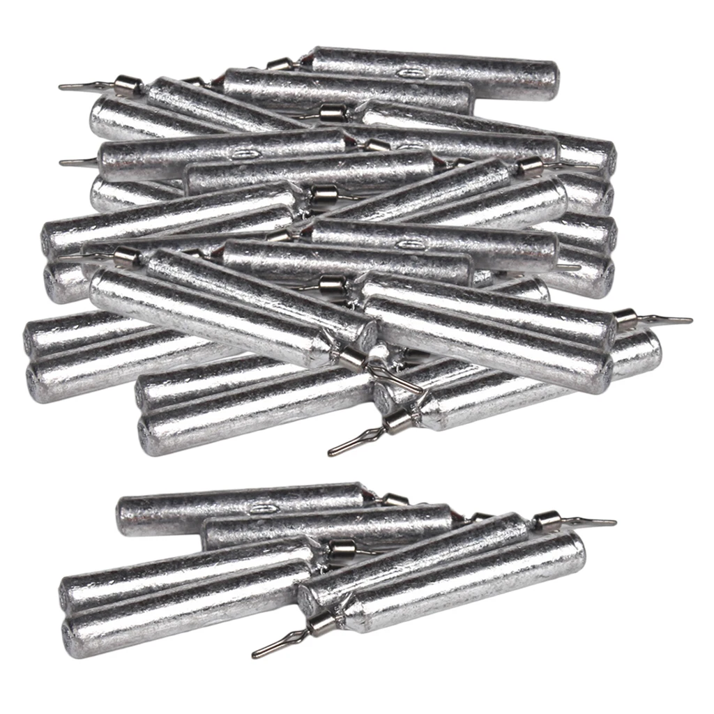 

50Pcs Drop-shot Rig Sinkers Lead Fishing Weights Jig Head Rolling Swivel Fishing Accessories