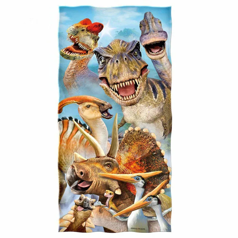 Bath Towel Cotton Three-layer Lovely giraffe 3D Dinosaur Custom Absorbent Soft Man And Woman Blanket Healthy Adult Bath Towel