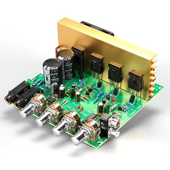 

100W+100W 2.0 o Power Amplifier Board HIFI Stereo Amplification Digital Reverb Microphone Amplifier Tone Board