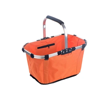

Picnic Basket Outdoor Handheld Basket Supermarket Foldable Eco Shopping Basket