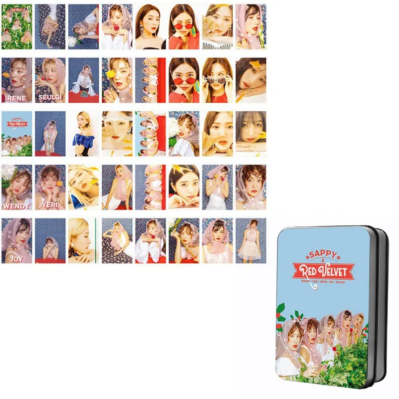 40 шт./компл. K-POP красный бархат Ablum ломо карты самодельные бумажные фото карты вентиляторы коллекция подарков